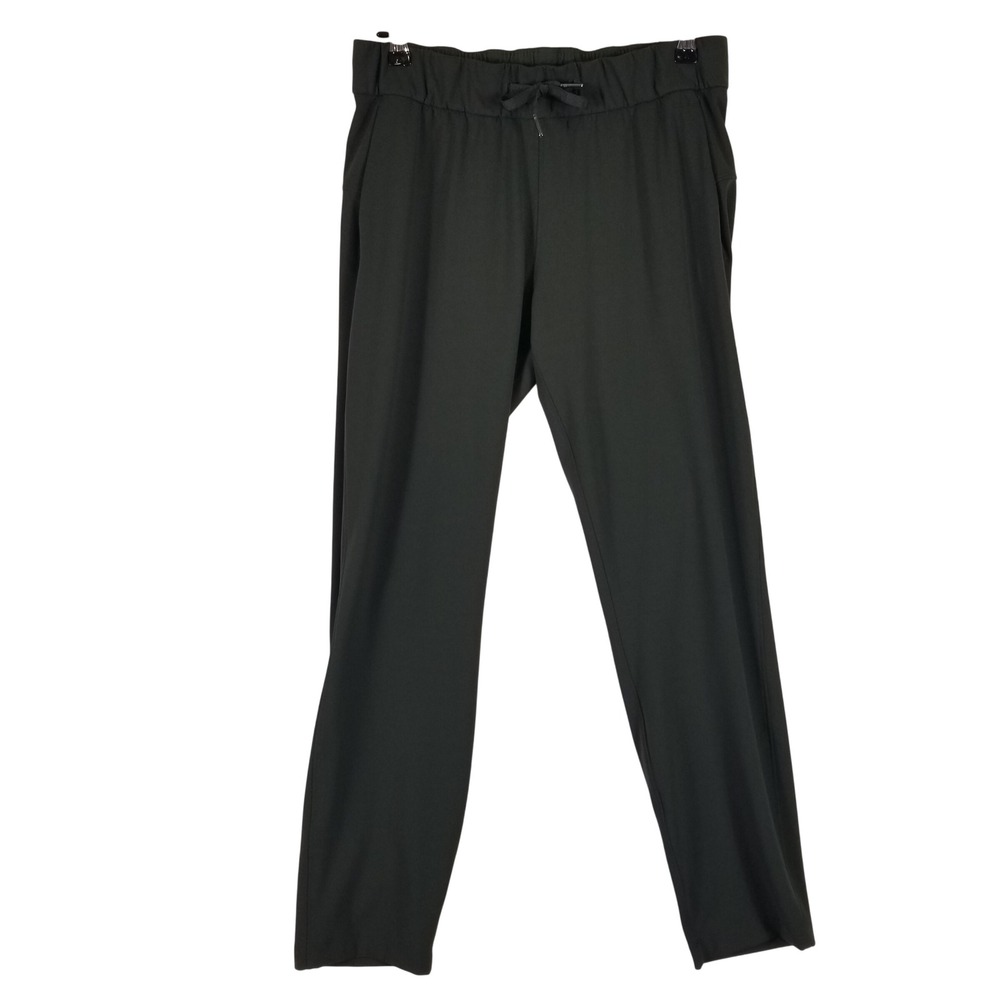Lululemon On The Fly Pants Women 6 Dark Olive Tapered 7/8‎ Woven Drawstring